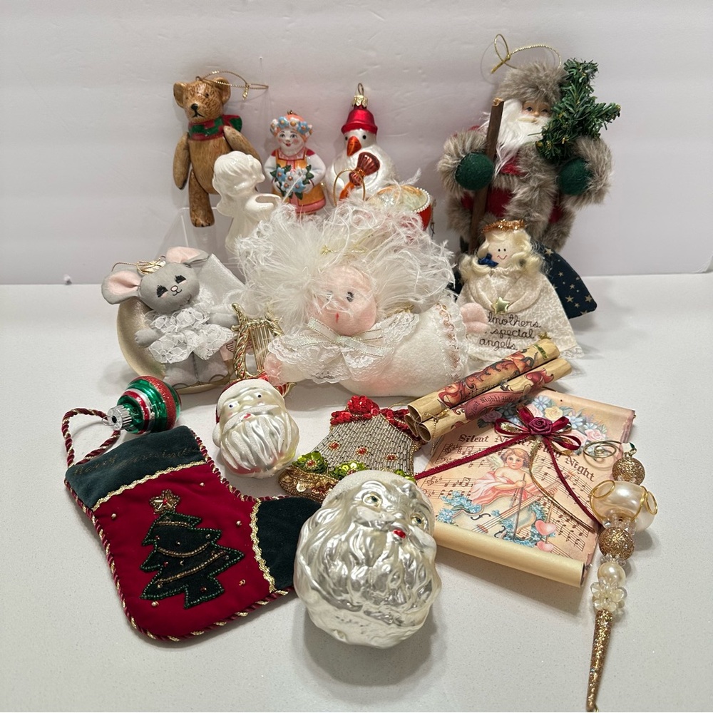 Festive Vintage‎ Christmas Ornament Mixed Collection !SEE PICTURES!